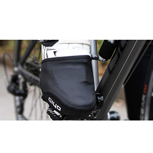 IMIKEYA 1 par de Puntera de Ciclismo Botines de Nylon a Prueba de Viento con Media Cubierta de Zapatos Más Cálidos para Ciclismo Senderismo Baños de Hielo Al Aire Libre (Negro Xs-S)