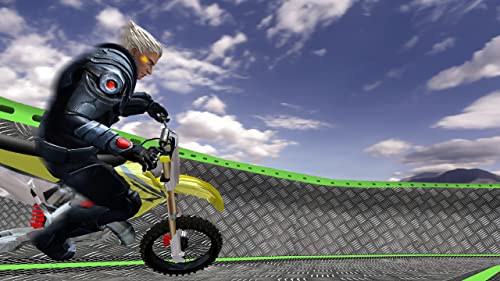 imposible mega rampa moto bicicleta jinete: superhéroe 3D gratis
