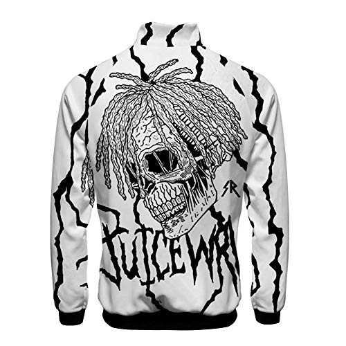 Impreso en 3D Pareja con Cuello Alto y Cremallera Chaqueta Hip Hop