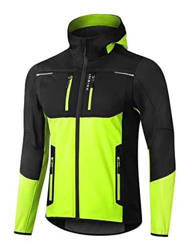 INBIKE Cortavientos Hombre Chaqueta Ciclismo Invierno Softshell Running Trekking Senderismo Montaña Trabajo Deportes Verde L