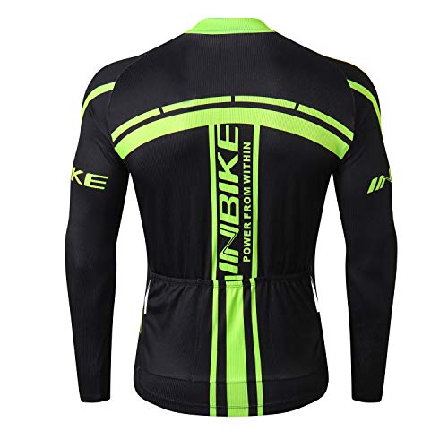 INBIKE Maillot Ciclismo Bicicleta De Manga Larga para Hombre Camiseta Ciclismo MTB 100% Poliéster