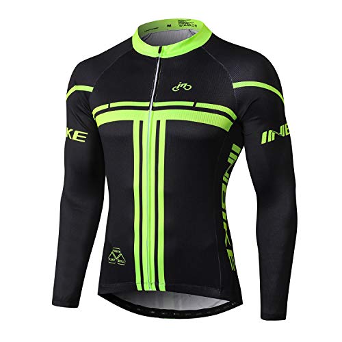 INBIKE Maillot Ciclismo Bicicleta De Manga Larga para Hombre Camiseta Ciclismo MTB 100% Poliéster