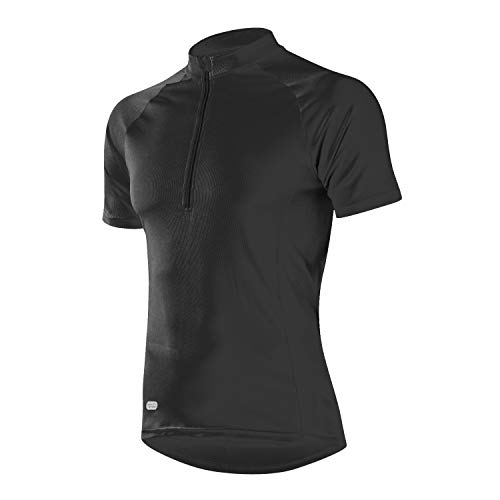 INBIKE Maillot Ciclismo Hombre Verano Transpirable Elástico Ropa Bicicleta MTB Camiseta Ciclismo Manga Corta 100% Poliéster(Negro,M)