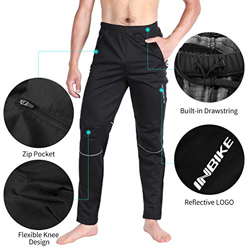 INBIKE Pantalon Largo De Ciclismo Abrigo Transpirable Invierno para Hombre, Pantalones Impermeable para Montaña Senderismo Trekking Senderismo Acampada Escalada(L)