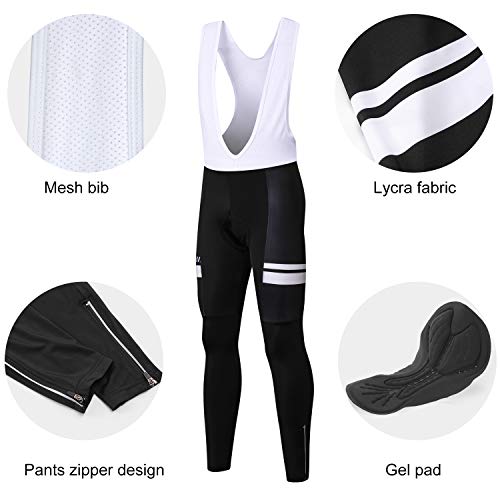 INBIKE Ropa Ciclismo Hombre De Entretiempo con 3D Acolchado De Gel, Conjunto Culotte Traje Largo Ciclismo Calentita Cortavientos, Maillot Ciclismo + Pantalon/Culote Bicicleta(Maillot+Culotte,XL)