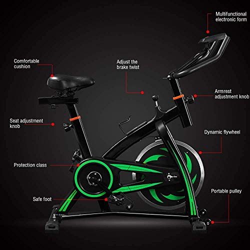 Indoor Cycling Exercise Bike, Training Fitness Cardio Spin Bike with LCD Console, 10 KG Flywheel, 8 Level Resistance, Studio Cycles Exercise Machines with Adjustable Handlebars and Seat【UK STOCK】
