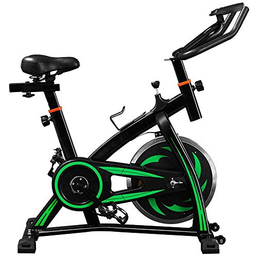 Indoor Cycling Exercise Bike, Training Fitness Cardio Spin Bike with LCD Console, 10 KG Flywheel, 8 Level Resistance, Studio Cycles Exercise Machines with Adjustable Handlebars and Seat【UK STOCK】