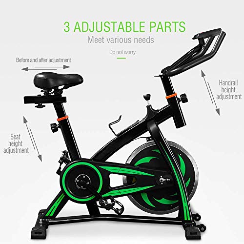 Indoor Cycling Exercise Bike, Training Fitness Cardio Spin Bike with LCD Console, 10 KG Flywheel, 8 Level Resistance, Studio Cycles Exercise Machines with Adjustable Handlebars and Seat【UK STOCK】