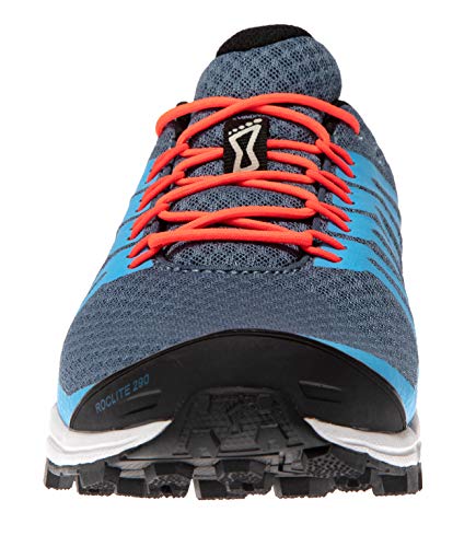 Inov-8 Roclite G 290 V2 - Zapatillas de Running para Mujer, Ligeras, con diseño de grafeno, Color Azul/Gris/Rosa, 9,5