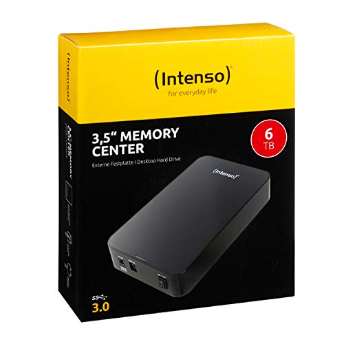 Intenso Memory Center 6000GB Negro - Disco Duro Externo (6000 GB, USB Type-A, 2.0, 5400 RPM, 5000 Mbit/s, Negro)