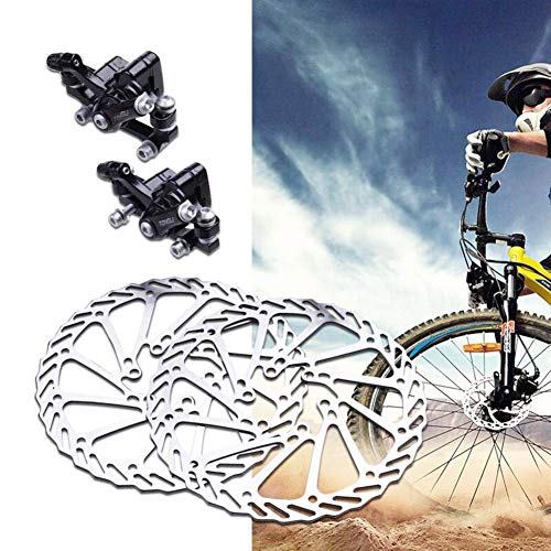 INTVN Rotor de Freno de Disco de 160 mm 2 Paquetes Rotor de Freno de Disco de Bicicleta de Acero Inoxidable 6 Pernos para la mayoría de Las Bicicletas de Carretera Bicicleta de montaña BMX MTB