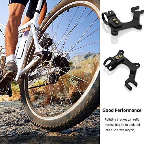 INTVN Soporte de Freno de Disco de Bicicleta, 2pcs Universal Ajustable Freno de Disco Delantero Componentes Negro de 20 mm para Bicicleta de Carretera MTB de 160 mm