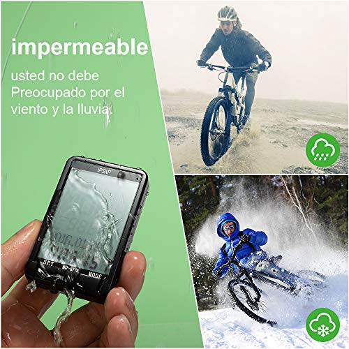 IPSXP Bike Computer Velocímetro y odómetro con cable para bicicleta Luz de fondo resistente al agua con pantalla LCD digital para ciclismo al aire libre y acondicionamiento físico Regalos multifunción