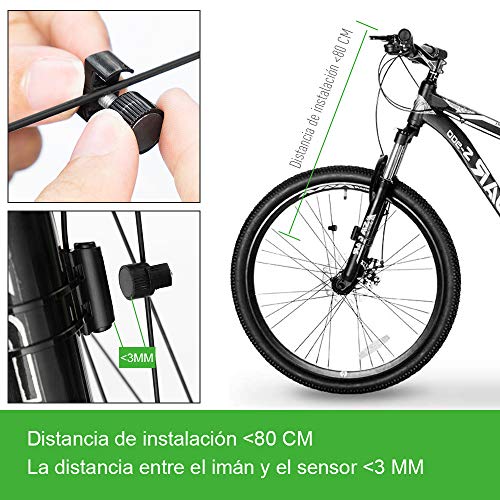 IPSXP Bike Computer Velocímetro y odómetro con cable para bicicleta Luz de fondo resistente al agua con pantalla LCD digital para ciclismo al aire libre y acondicionamiento físico Regalos multifunción