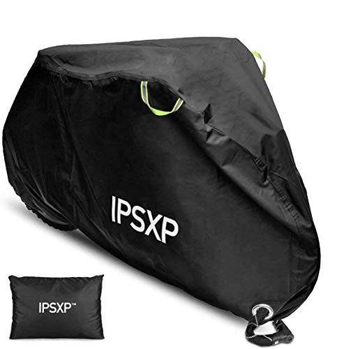 IPSXP Funda para Bicicleta, Funda de Protección Bicicleta con Agujero，Puede Proteger Las Bicicletas del Sol y la Lluvia(208 x 112 x 76 cm)，Funda para Bicicleta Que Puede acomodar 2 Bicicletas