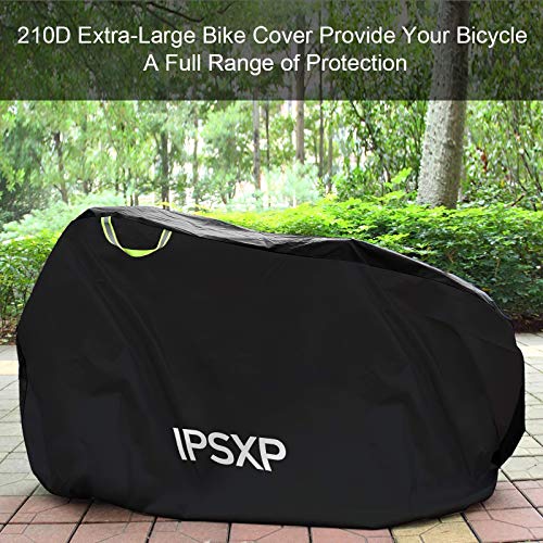 IPSXP Funda para Bicicleta, Funda de Protección Bicicleta con Agujero，Puede Proteger Las Bicicletas del Sol y la Lluvia(208 x 112 x 76 cm)，Funda para Bicicleta Que Puede acomodar 2 Bicicletas
