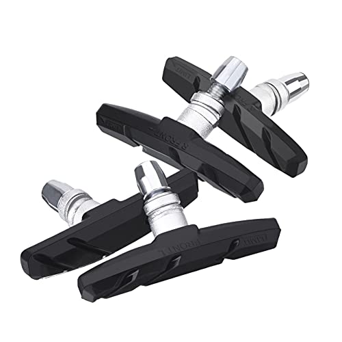 Iriisy 2 Pares Pastillas de Freno V Brake, Pastillas Freno V de 70 mm para Bicicletas de Carretera montaña MTB, Zapatas de Freno Set, Bloques de Freno de Bicicleta para V-Brake，Negro