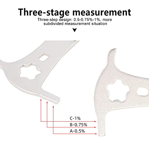 Iriisy Indicador de Desgaste de Cadena, Medidor Cadena Bicicleta, Regla de Cadena Herramienta de Cadena de Bicicleta Regla de medición de Cadena para Bici Bicicleta de Montaña