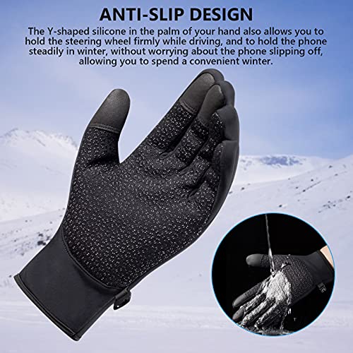 ISOI Guantes Moto Invierno Antideslizantes y Impermeable, Guantes Ciclismo Hombre y Mujer, Guantes Deporte Hombre Pantalla Táctil, Guantes para Frio Extremo Ideal para Ciclismo, Senderismo, Esquí