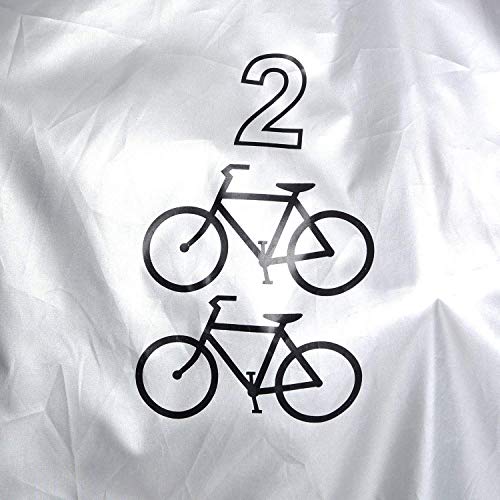 iwobi Funda para Bicicleta Exterior, Funda De Bici Impermeable, Protector de Polyester Cubierta Impermeable de Bicicleta para Dos, Ligero Protección UV