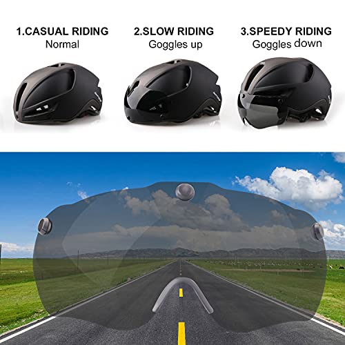 iWUNTONG Casco Bicicleta Adulto, Casco de Bicicleta con USB Luz LED Recargable Certificación CE Casco Bicicleta Hombre Mujer con Desmontable Magnética Visera & Cuerda de Seguridad Reflectante 57-62 cm