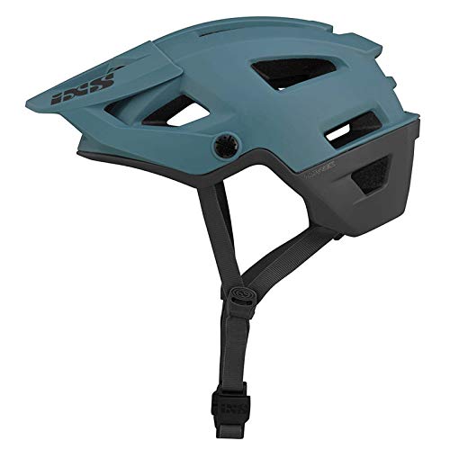 IXS Trigger Am MTB Casco, Unisex, Negro y azul, M/L size(58-62cm)