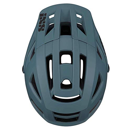 IXS Trigger Am MTB Casco, Unisex, Negro y azul, M/L size(58-62cm)