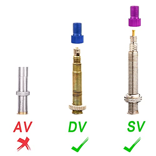 Iyowei 32Pcs Adaptador Valvula Bicicleta Adaptador Presta a Schrader, Convertidor Presta a Schrader de Aleación de Aluminio, Adaptador Valvula Presta a Schrader para Manometro (8 Colores)