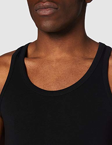 Jack & Jones Basic Tank Top - Camiseta de tirantes con cuello redondo sin mangas para hombre, Negro (Black C-N10), Large