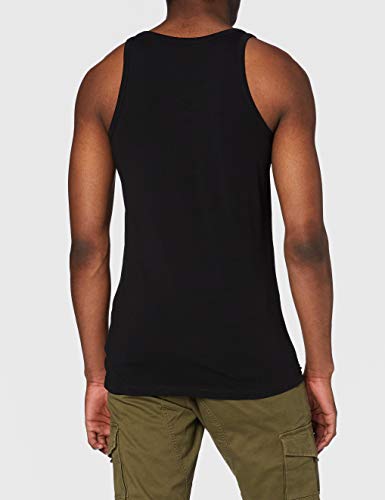 Jack & Jones Basic Tank Top - Camiseta de tirantes con cuello redondo sin mangas para hombre, Negro (Black C-N10), Large