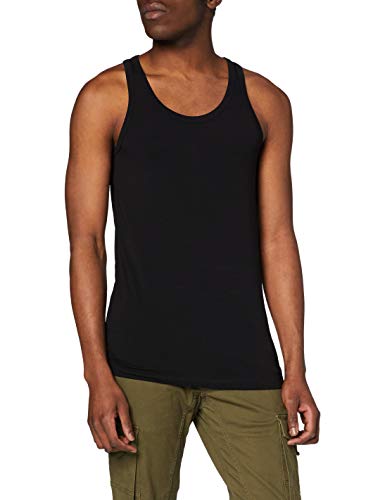 Jack & Jones Basic Tank Top - Camiseta de tirantes con cuello redondo sin mangas para hombre, Negro (Black C-N10), Large