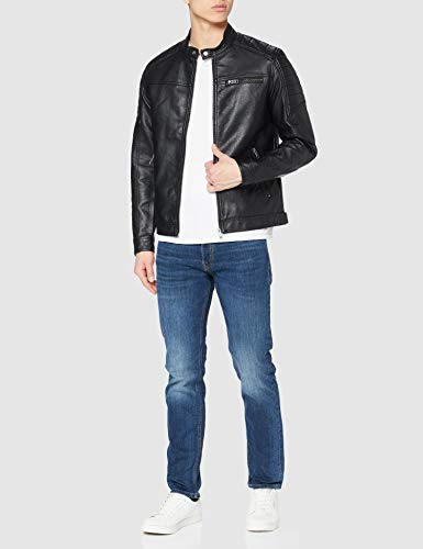 Jack & Jones Jcorocky Jacket Noos Chaqueta, Negro (Black Pattern: PU), Large para Hombre