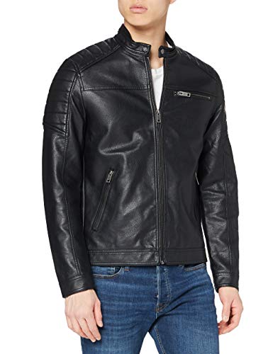 Jack & Jones Jcorocky Jacket Noos Chaqueta, Negro (Black Pattern: PU), Medium para Hombre