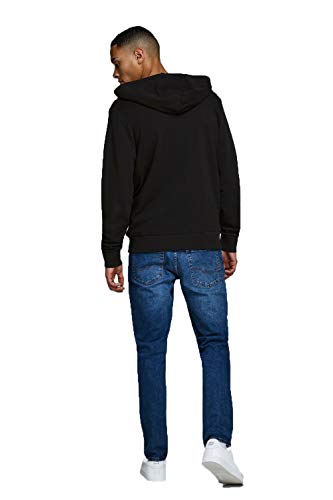 Jack & Jones Jjeholmen Sweat Zip Hood Noos Sudadera, Negro (Black), X-Large para Hombre