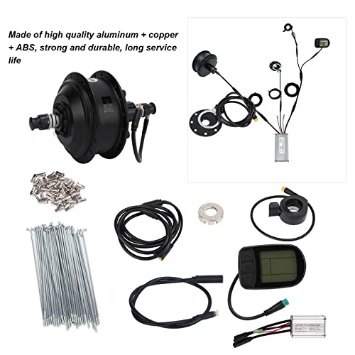 Jacksing Kit de Motor de Cubo de Rueda Trasera, Resistente Kit de Conversión de Bicicleta Eléctrica de Alta Resistencia sin Ruido de Alta Velocidad para Bicicleta Eléctrica(20 Pulgadas)