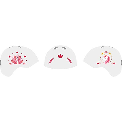 Janod - J03277 - Casco blanco personalizable, talla S, ajustable de 47 a 54 cm con 11 orificios de ventilación, y bicicleta natural de equilibrio Bikloon para niños a partir de 3 años