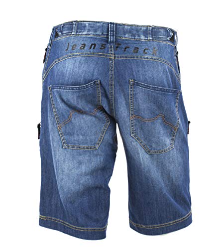Jeanstrack Heras Jeans Pantalon Corto de Mountain Bike, Unisex Adulto, Dirty, S