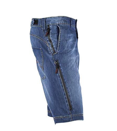 Jeanstrack Heras Jeans Pantalon Corto de Mountain Bike, Unisex Adulto, Dirty, XL