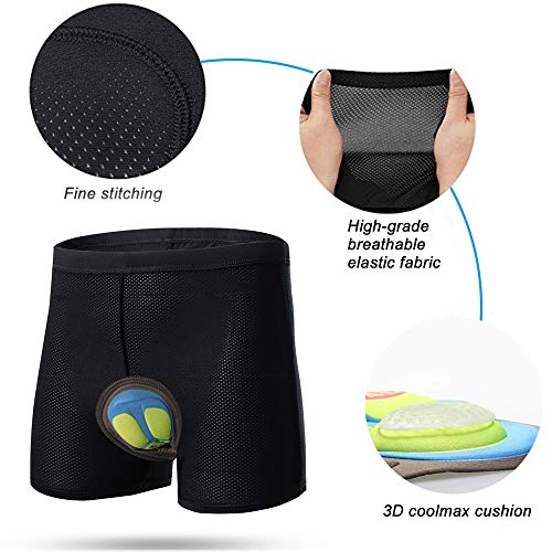 JEPOZRA Ciclismo Pantalones Cortos de Bicicleta 4D Gel de sílice Acolchado Ciclismo Calzoncillos Ropa Interior de Bicicleta MTB Bicicleta Pantalones Cortos(XL, Verde)