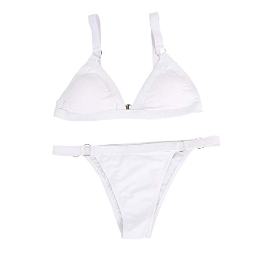 JERFER Ropa de Playa Mujer Bandeau Vendaje Conjunto Bikini Hacer Subir Traje de Baño Brasileño Swimsuit