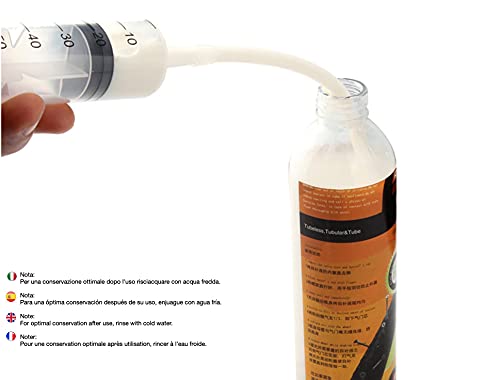 Jeringuilla para inyectar líquido Tubeless-antipinchazos Grande 60ml con Herramienta de extracción de válvula