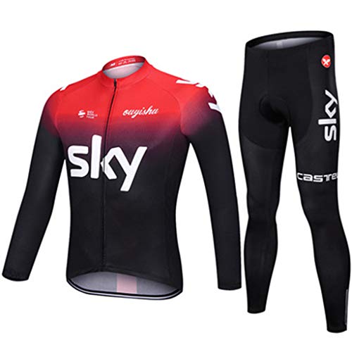 Jersey De Ciclismo De Lana Térmica De Invierno, Ropa De Bicicleta De Otoño Ropa De Ciclismo con Cremallera Completa Ropa De Bicicleta De Carretera MTB (24,XS)