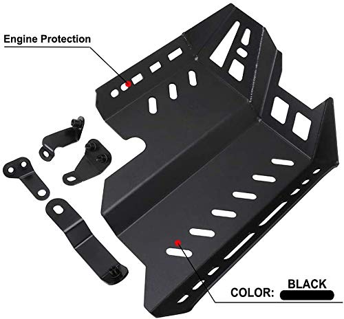 JFG RACING Protector de motor de motocicleta Bash inferior Skid Plate Protector para h.o.n.d.a CB500X 2019-2020-Negro