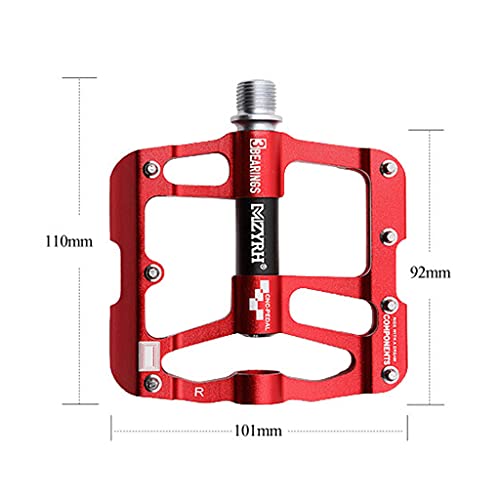 JIACUO Pedales de Bicicleta de montaña universales Ligeros Pedales de Bicicleta de Carretera MTB, Pedales de Bicicleta de pie Plano de aviación Antideslizantes Anchos