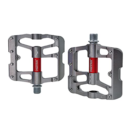 JIACUO Pedales de Bicicleta de montaña universales Ligeros Pedales de Bicicleta de Carretera MTB, Pedales de Bicicleta de pie Plano de aviación Antideslizantes Anchos