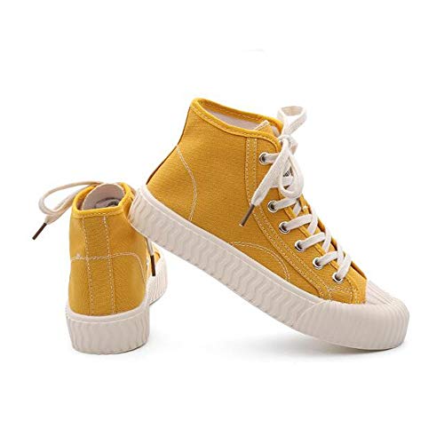 JIAYING Zapatillas para Mujer Platform Canvas Zapatillas Mujer Zapatillas Altas Adulto Zapatillas Casual para Mujer, Multicolor Opcional, se adaptará a Diferentes Tipos de Ocasiones