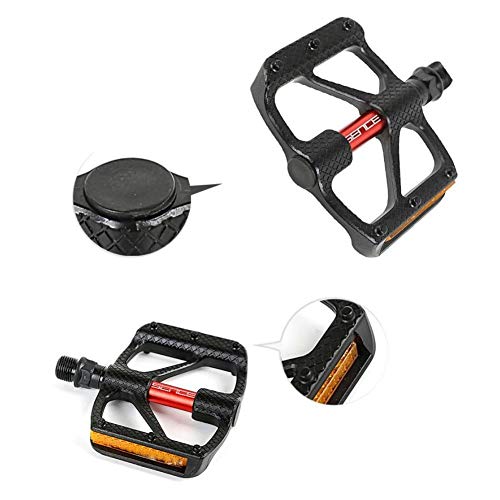 JINSUO GWTRY Ultraligero Pedal Rockbros cojinete for Bicicleta Pedales de aleación de Aluminio Grande del pie Bicicleta de Carretera Pedales de Piezas de Bicicleta 2019 (Color : Black)