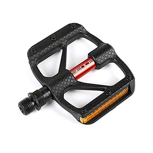 JINSUO GWTRY Ultraligero Pedal Rockbros cojinete for Bicicleta Pedales de aleación de Aluminio Grande del pie Bicicleta de Carretera Pedales de Piezas de Bicicleta 2019 (Color : Black)