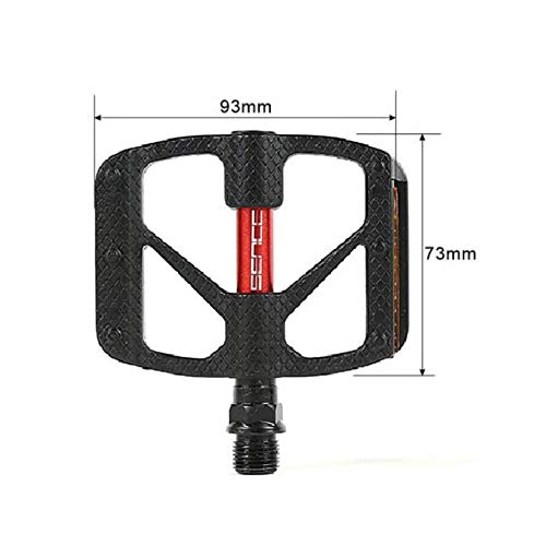 JINSUO GWTRY Ultraligero Pedal Rockbros cojinete for Bicicleta Pedales de aleación de Aluminio Grande del pie Bicicleta de Carretera Pedales de Piezas de Bicicleta 2019 (Color : Black)