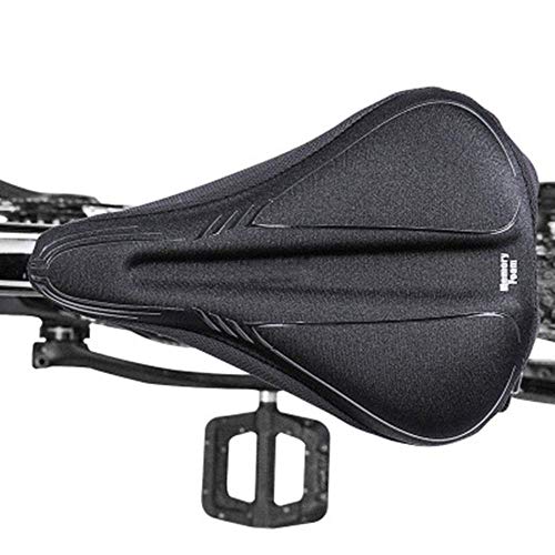 JKUNYU Asiento sillín de la bici Comfort Hombres Mujeres Fit Compatible with la bicicleta estática y las bicis al aire libre Compatible with mujer Hombre Montaña Ruta de bicicleta de ejercicios (Color